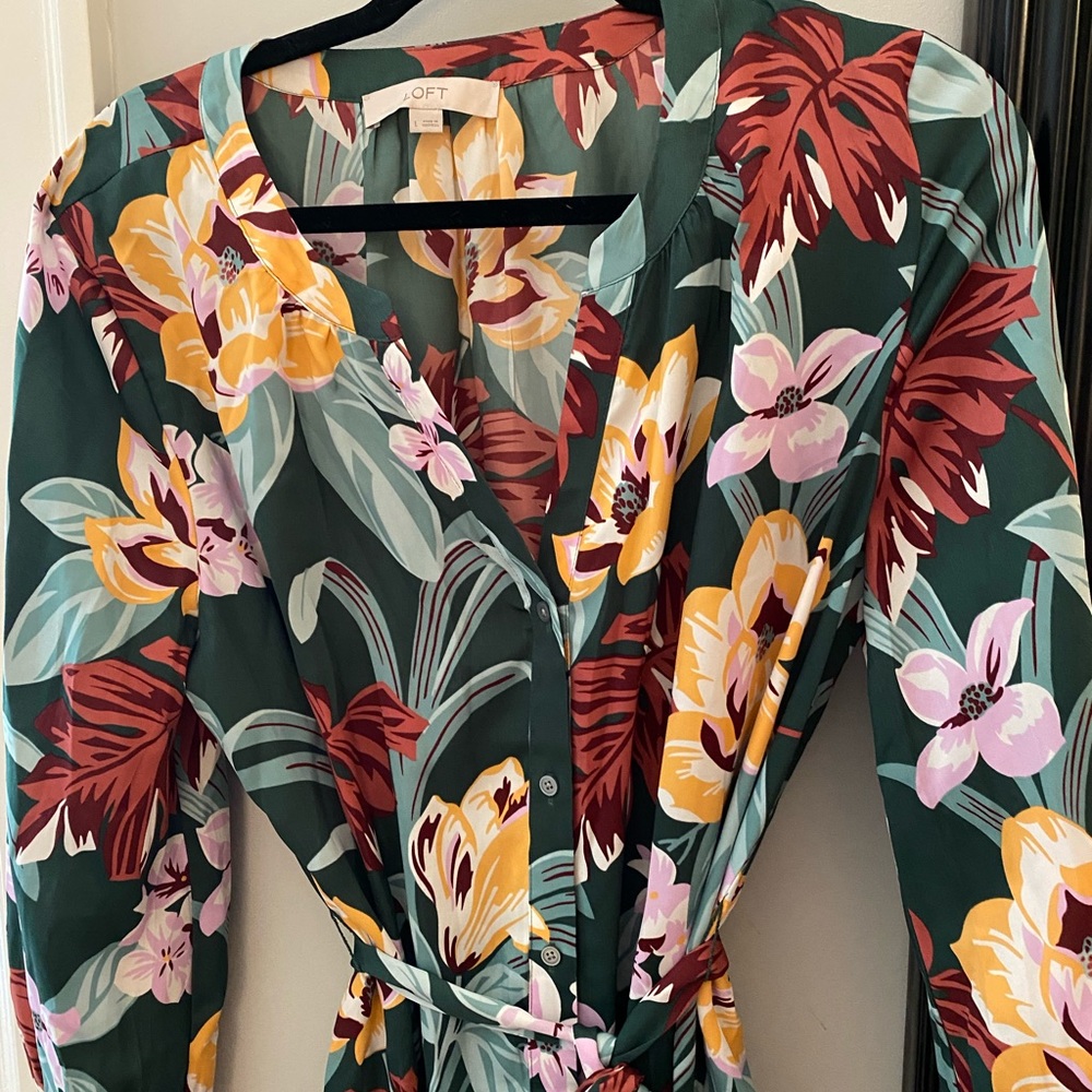 Loft floral print elegant dress